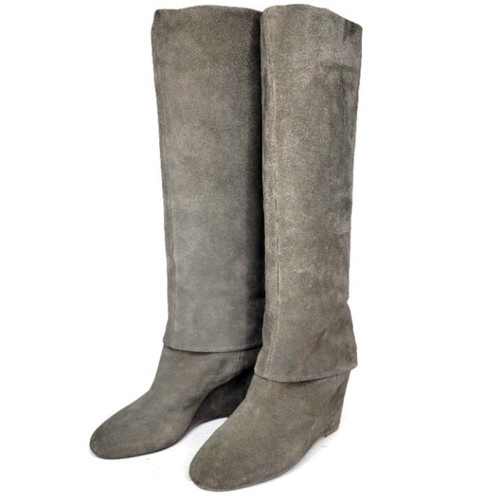 Steve Madden Mevin Grey Boots with Wedge heel